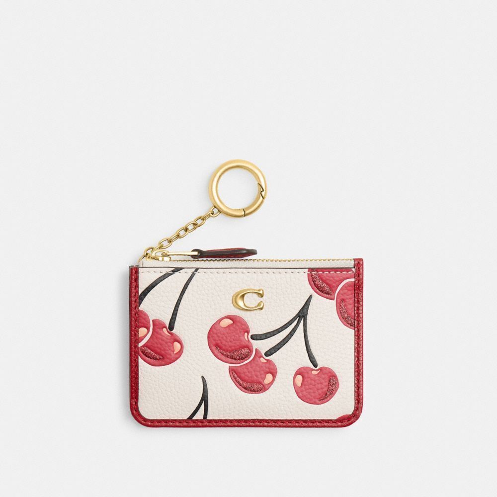 ❌ SOLD ❌ Coach Essential Mini Skinny Id Case With Cherry Print